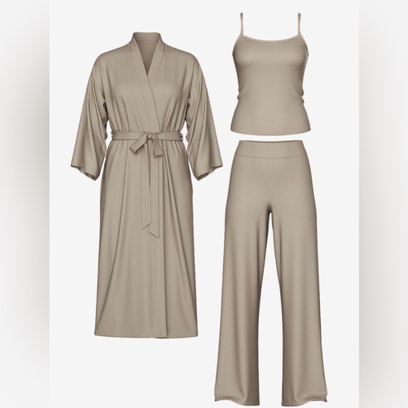 NWT Victoria’s Secret Modal 3 piece pajama set. Turtle Dove color not black XS/S - Picture 1 of 7